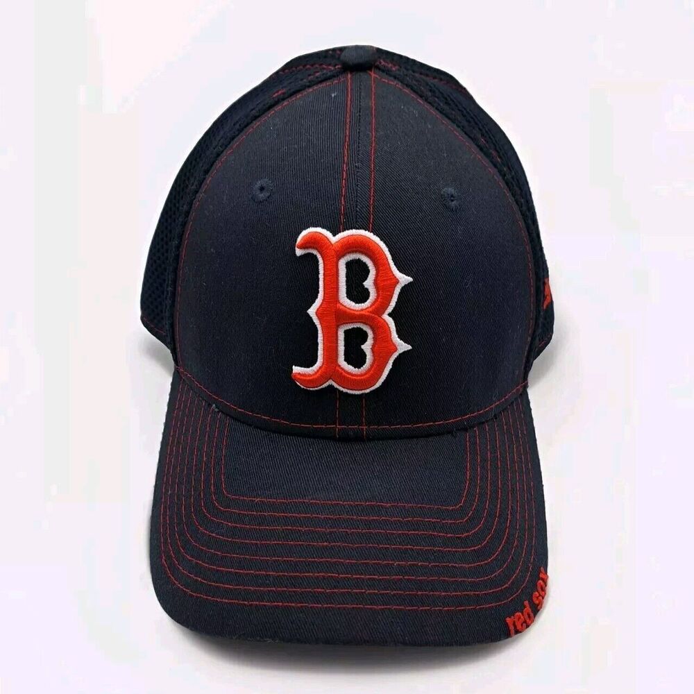 Boston Red Sox New Era 39THIRTY Navy Flex Mesh Hat Cap Size Large-XLarge
